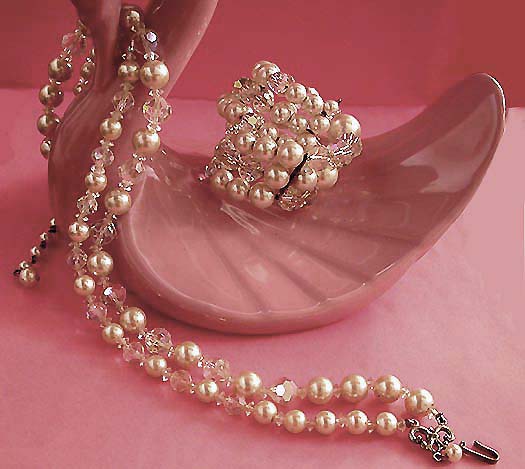 a beautiful vintage costume jewelry parure