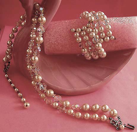 a beautiful vintage costume jewelry parure