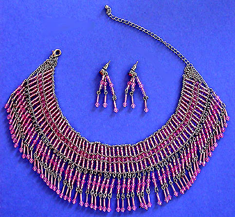 a beautiful vintage costume jewelry parure