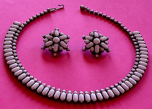 a beautiful vintage costume jewelry parure