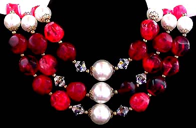 a beautiful vintage costume jewelry parure