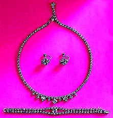 a beautiful Juliana vintage costume jewelry necklace, bracelet and earrings