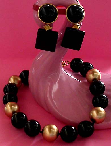 a beautiful vintage costume jewelry parure