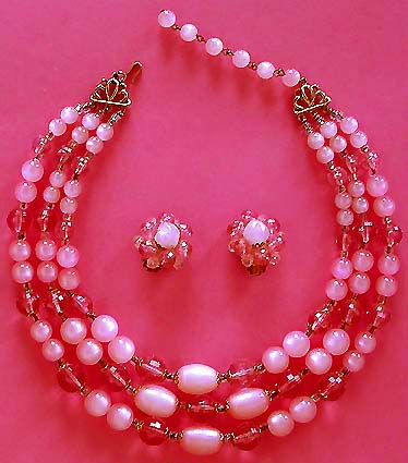 a beautiful vintage costume jewelry parure