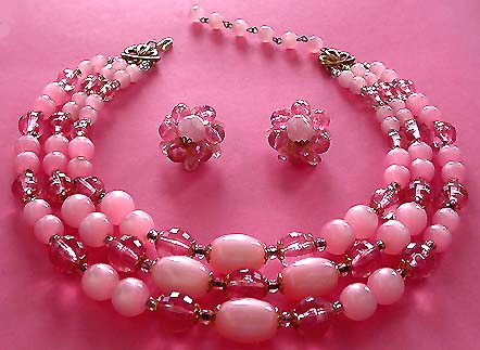 a beautiful vintage costume jewelry parure