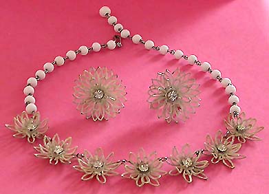a beautiful vintage costume jewelry parure