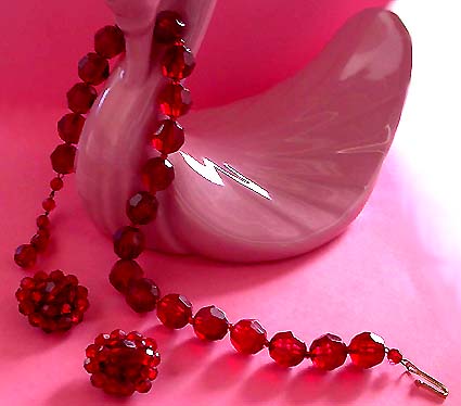 a beautiful vintage costume jewelry parure