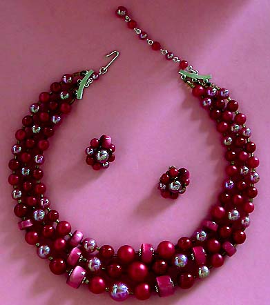 a beautiful vintage costume jewelry parure