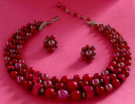 a beautiful vintage costume jewelry parure