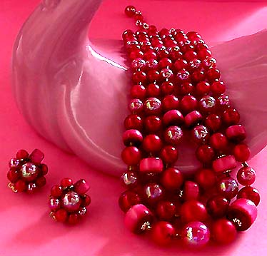 a beautiful vintage costume jewelry parure