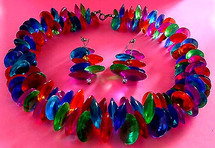 a beautiful vintage costume jewelry parure