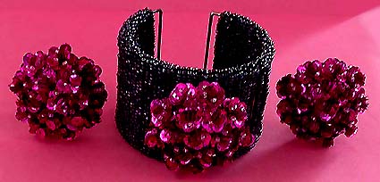 a beautiful vintage costume jewelry parure