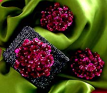 a beautiful vintage costume jewelry necklace, bracelet and earrings