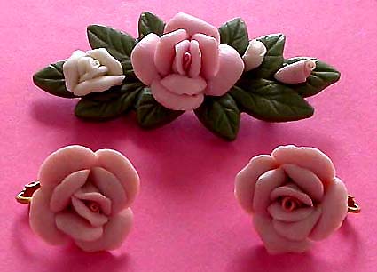 a beautiful vintage costume jewelry parure