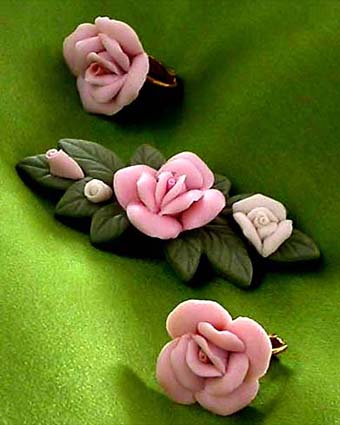 a beautiful vintage costume jewelry parure