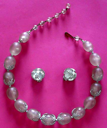 a beautiful vintage costume jewelry parure