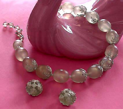 a beautiful vintage costume jewelry parure
