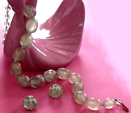 a beautiful vintage costume jewelry parure