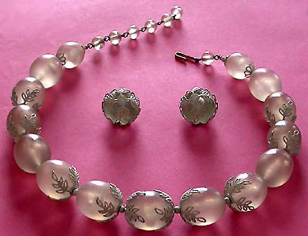 a beautiful vintage costume jewelry parure