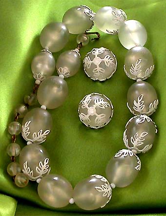 a beautiful vintage costume jewelry parure