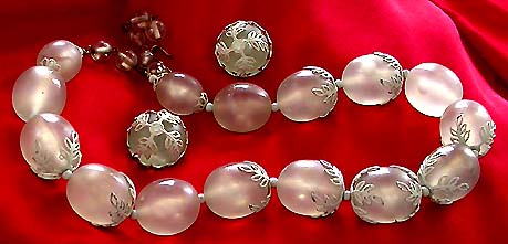 a beautiful vintage costume jewelry parure