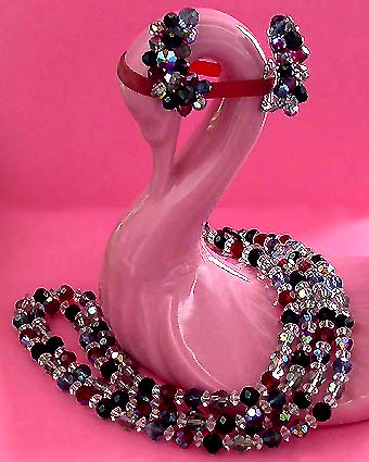 a beautiful vintage costume jewelry parure