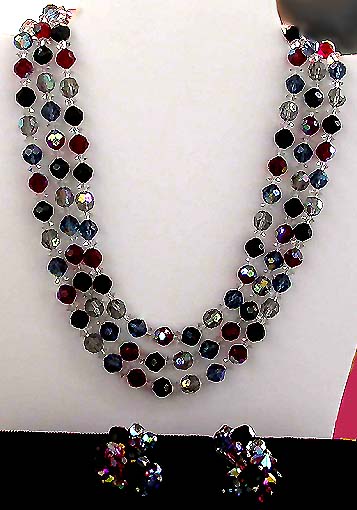 a beautiful vintage costume jewelry parure