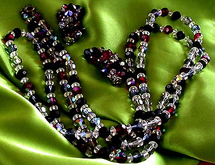 a beautiful vintage costume jewelry parure