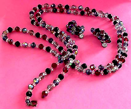 a beautiful vintage costume jewelry parure
