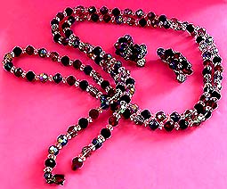 a beautiful Juliana vintage costume jewelry necklace, bracelet and earrings