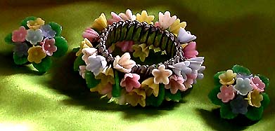 a beautiful vintage costume jewelry parure