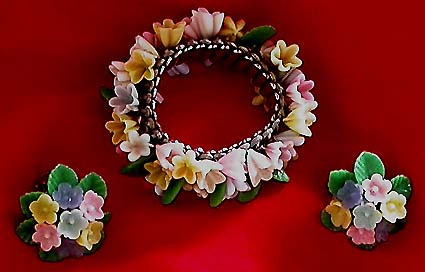 a beautiful vintage costume jewelry parure