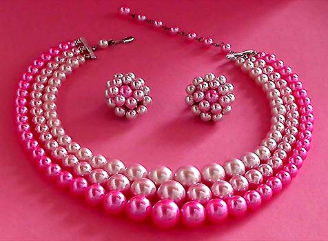 a beautiful vintage costume jewelry parure