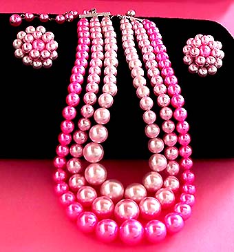 a beautiful vintage costume jewelry parure
