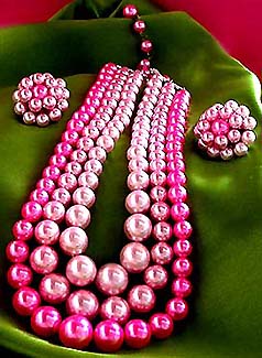 a beautiful vintage costume jewelry parure