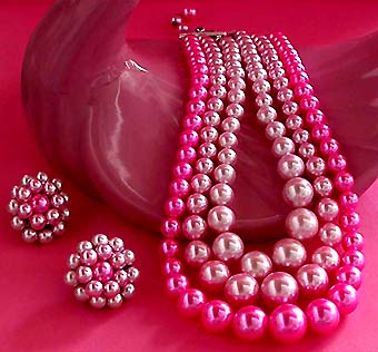 a beautiful vintage costume jewelry parure