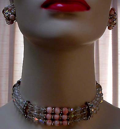 a beautiful vintage costume jewelry parure