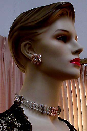a beautiful vintage costume jewelry parure