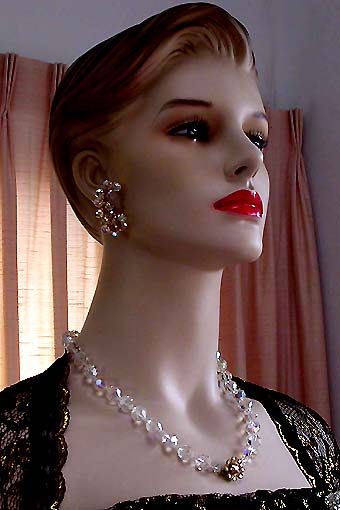 a beautiful vintage costume jewelry parure