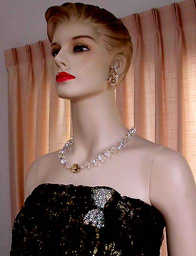 a beautiful vintage costume jewelry parure