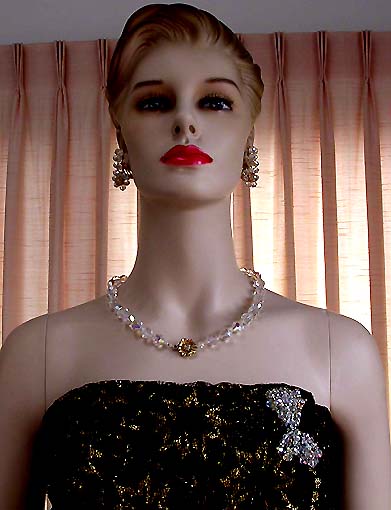 a beautiful vintage costume jewelry parure