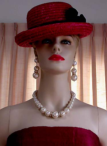 a beautiful vintage costume jewelry parure