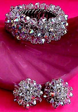 a beautiful vintage costume jewelry parure