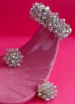 a beautiful vintage costume jewelry parure