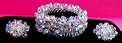 a beautiful vintage costume jewelry parure
