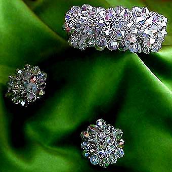 a beautiful vintage costume jewelry parure
