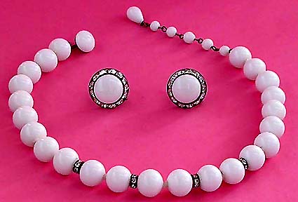 a beautiful vintage costume jewelry parure