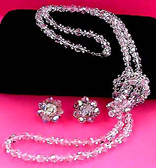 a beautiful vintage costume jewelry parure