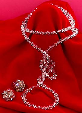 a beautiful vintage costume jewelry parure