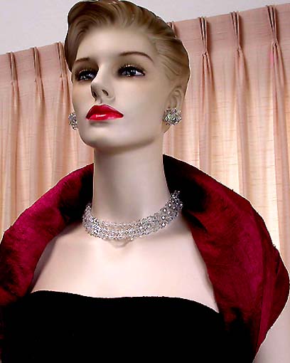 a beautiful vintage costume jewelry parure